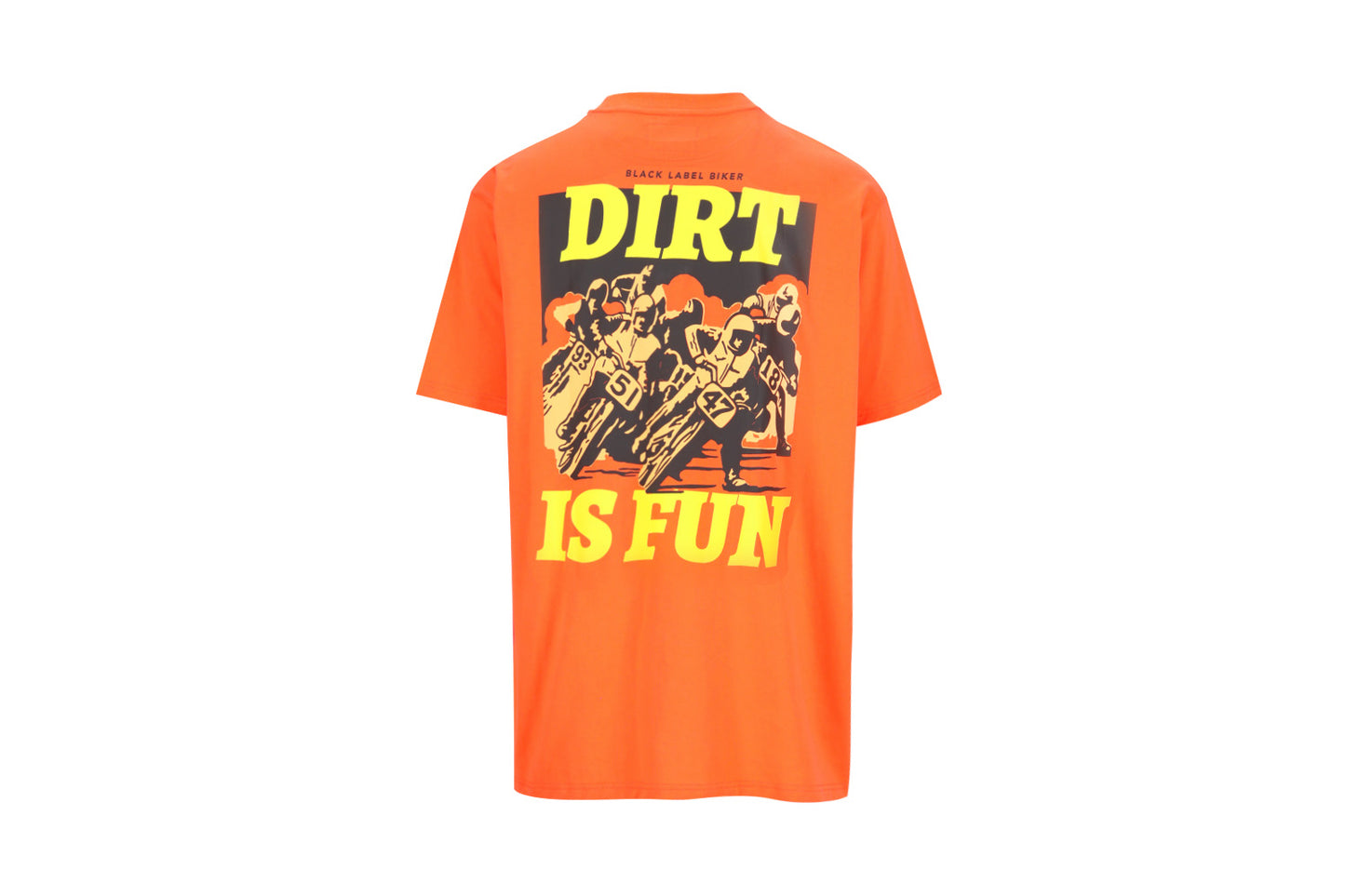 Playera Dirt Manga Corta Naranja