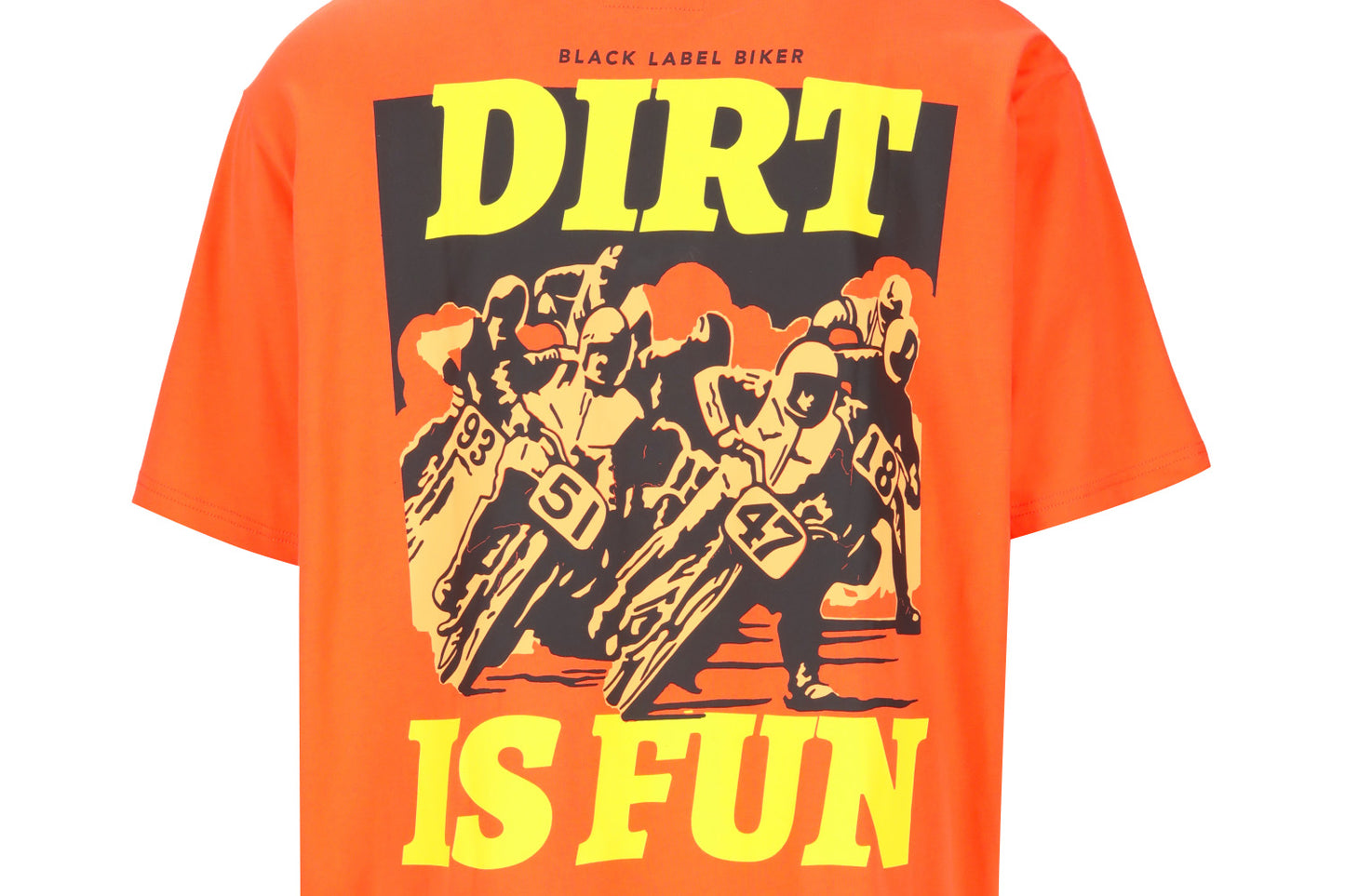 Playera Dirt Manga Corta Naranja