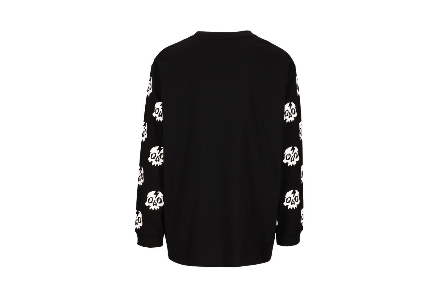 Playera Skulls Manga Larga Negra